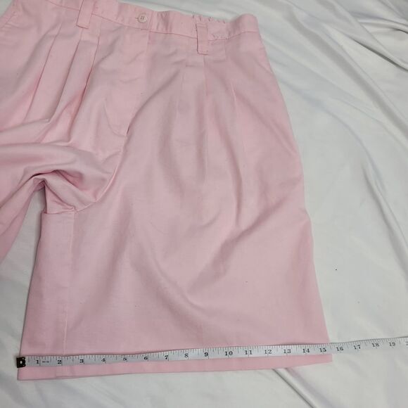 VINTAGE 90s shorts high rise pastel‎ pink midi L - Picture 12 of 12
